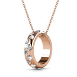 Krystal Couture Ecliptic Pendant Necklace in Rose Gold Adorned with SWAROVSKI Crystals