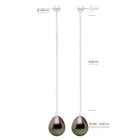 Earrings Prestige -Diamonds 0,02 Cts ( 2 X 0,01 Cts - Height Earrings 62 mm