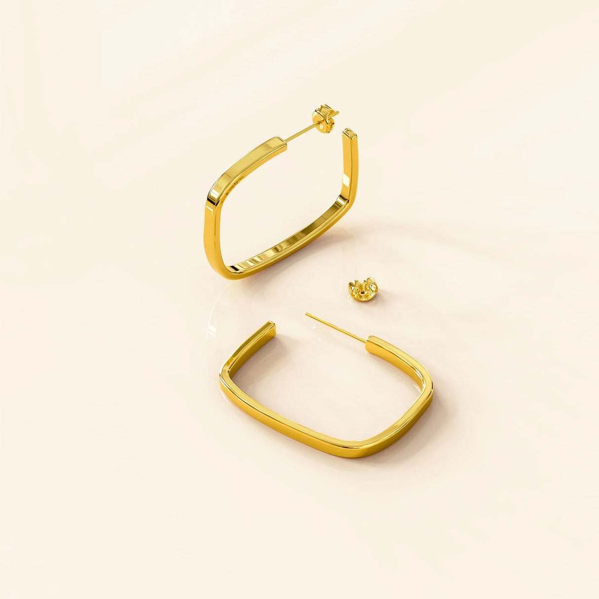 Bullion Gold Yoshi Hoop Gold Layered Earrings