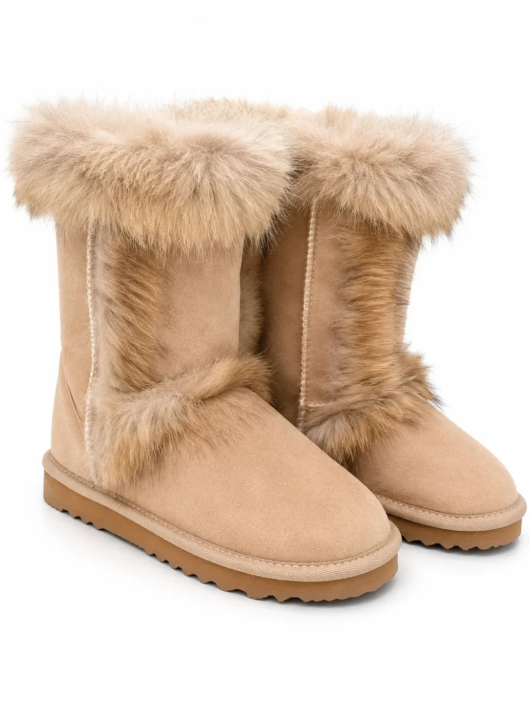 Australian Leather Ugg Fur Short Uggs - Natural - AU5