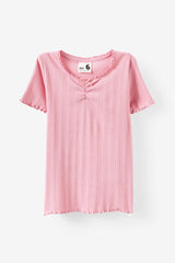Cotton On Kids Girls Essential Harper Short Sleeve Baby Tee - Marshmallow