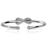 Krystal Couture Infinity Knot Bangle Embellished with SWAROVSKI Crystals