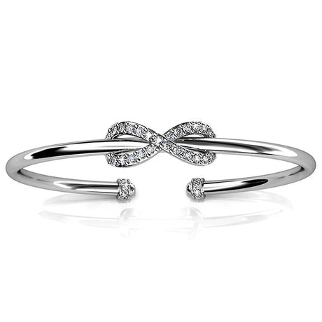 Krystal Couture Infinity Knot Bangle Embellished with SWAROVSKI Crystals