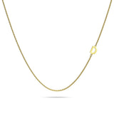 Bullion Gold Bold Alphabet Letter Initial Charm Necklace in Gold Tone