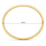 Bullion Gold Carrie Stainless Steel Bangle in Gold - 64mm