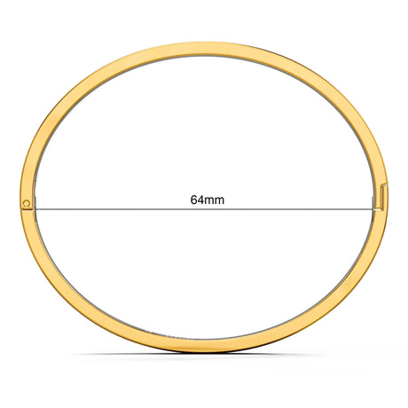 Bullion Gold Carrie Stainless Steel Bangle in Gold - 64mm