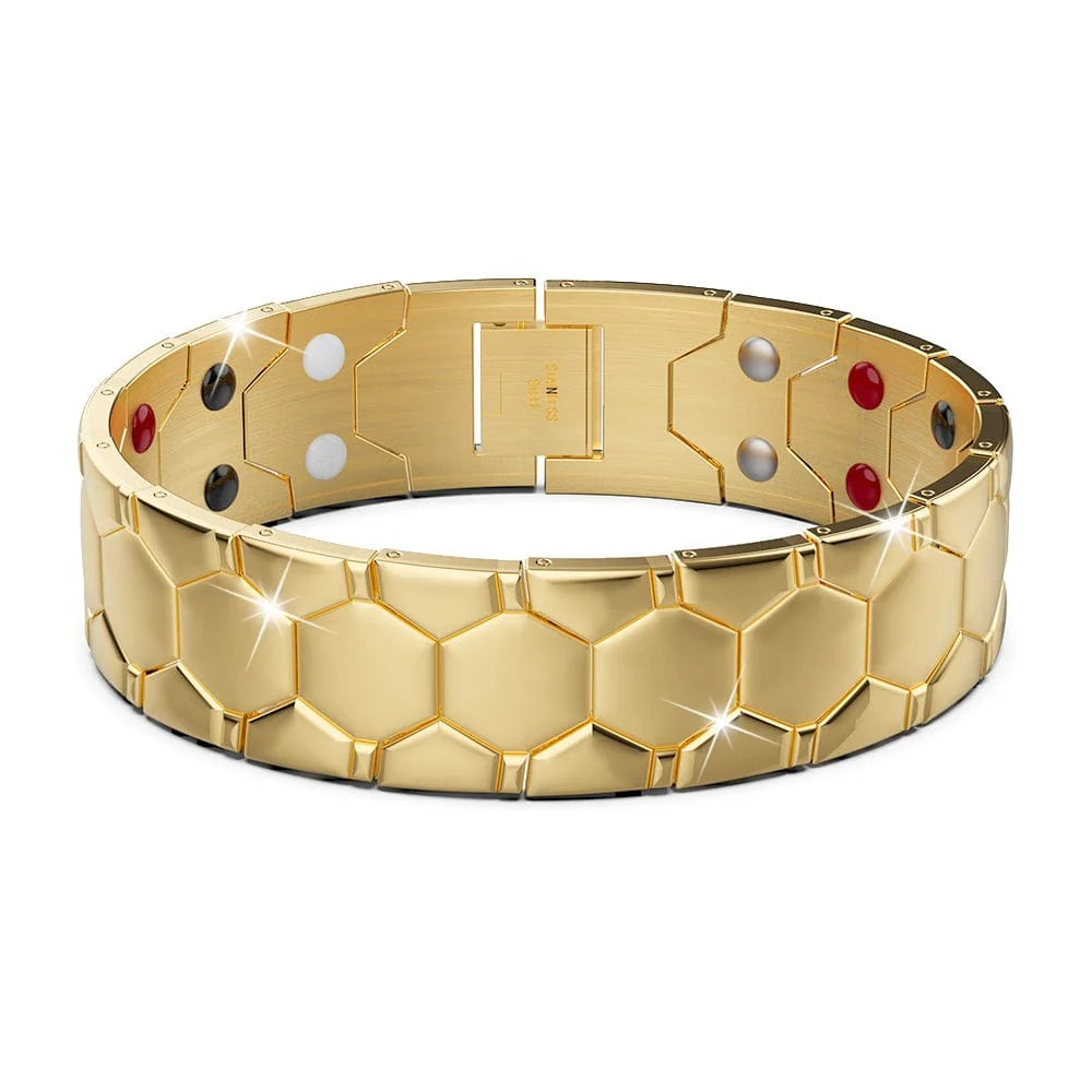 Bullion Gold Watch Band Chunky Stack Gold Layered Bracelet
