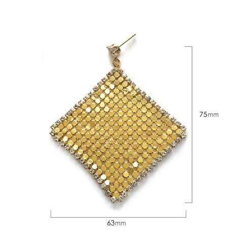 Gold Mesh Drop Earrings