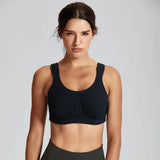 High Impact Workout Bra with Removable Cups - Black