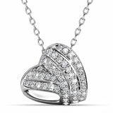 Krystal Couture Heart-Shaped White Gold Pendant Necklace Embellished with SWAROVSKI Crystals