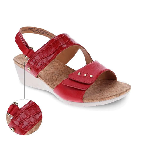 Revere Grenada Wedge - Red French/Croc