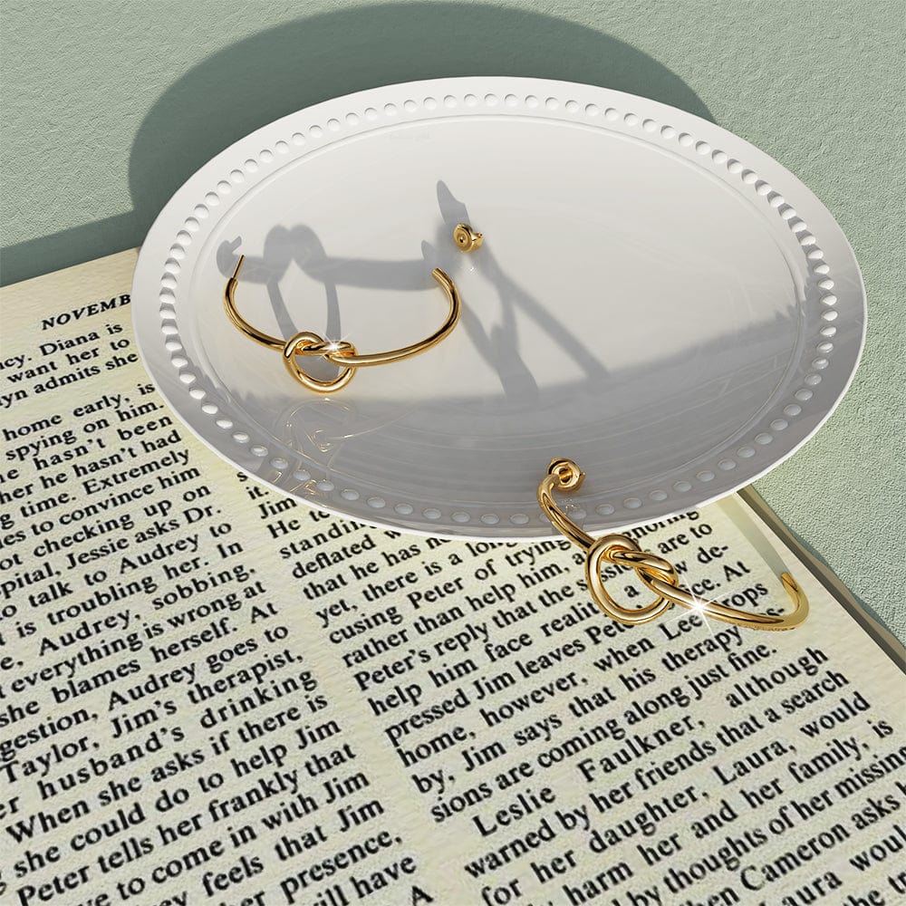 Bullion Gold Love Knot Earrings in Gold
