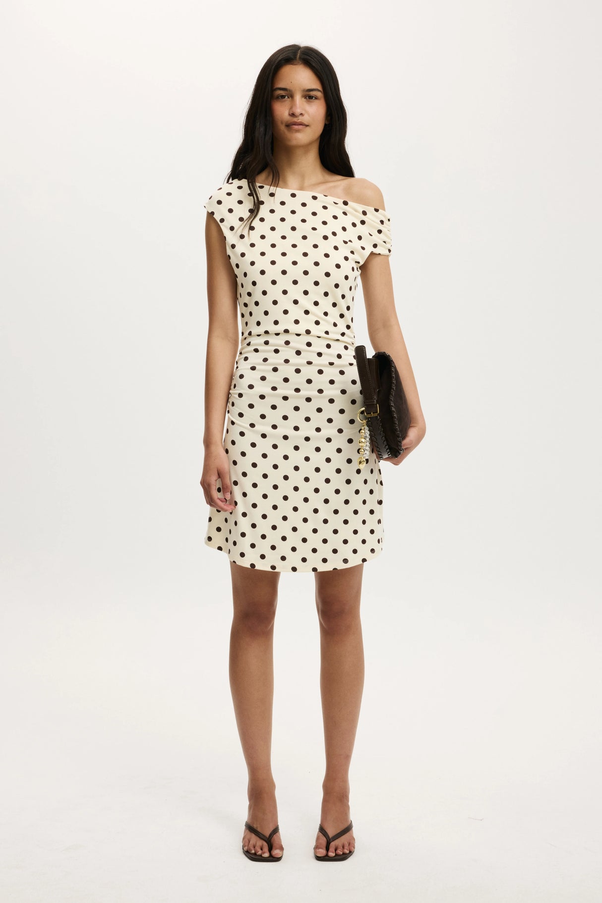 Cotton On Women's Sandy Asymmetric Mini Dress - Eden Polka Dot