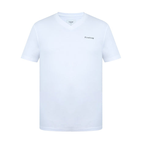 Firetrap Men's Path V-Neck Tee - White