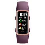 TODO Fitness Tracker Smart Watch BT 5.0 Body Thermometer Temperature BPM Monitor - Purple