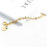 Bullion Gold Diamond cut Belcher Chain T-lock Toggle Bracelet in Gold Layered Steel Jewellery
