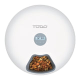 TODO Automatic Pet Feeder 180ml x6 Meal Digital Lcd Dog Cat Food Bowl Timer White