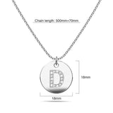 Bullion Gold Initials Fabulous Alphabet Letter Necklace White Gold Layered Steel Jewellery