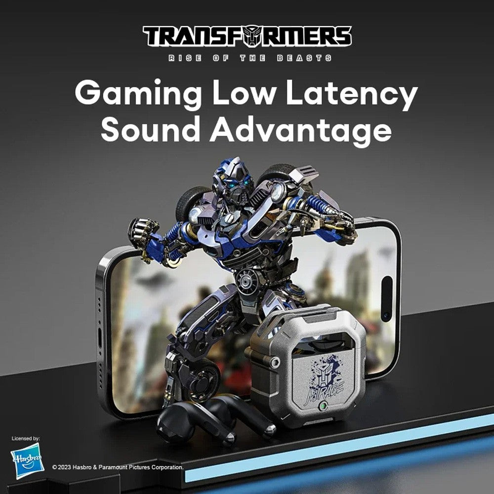 Transformers TWS Wireless Earbud Earphones Bluetooth V5.3 Noise Reduction TF-T12 - Black