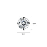 Solid 925 Signature Silver Mary Anne Crystal Stud Earrings In Black Gold