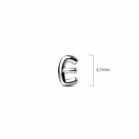 Solid 925 Sterling Silver Initial Alphabet Personalised Stud Earrings
