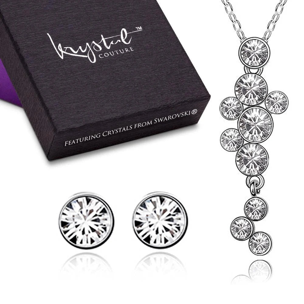 Boxed Journey Necklace and Earrings Set Embellished with SWAROVSKI® Crystals