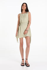 Lost In Lunar Women's Rosalia Mini Dress - Light Sage