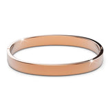 Bullion Gold Serena Solid Flat Hinged Bangle in Rose Gold