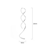 Solid 925 Sterling Silver Swirl Dangle Earrings