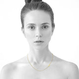 Bullion Gold Bold Alphabet Letter Initial Charm Necklace in Gold Tone