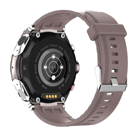 2 in 1 Bluetooth Smart Watch TWS Wireless Earphones 1.28" 9D Touch Screen BT 5.0 - Gun Pink