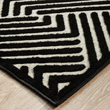 York Cindy Black & Gold Rug