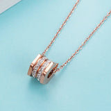Boxed Carrie Glitz Bangle and Necklace Set In Rose Gold