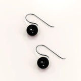 Solid 925 Sterling Silver Agate Gemstone Hook Drop Earrings