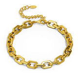 Bullion Gold Cable Chain Link Bracelet
