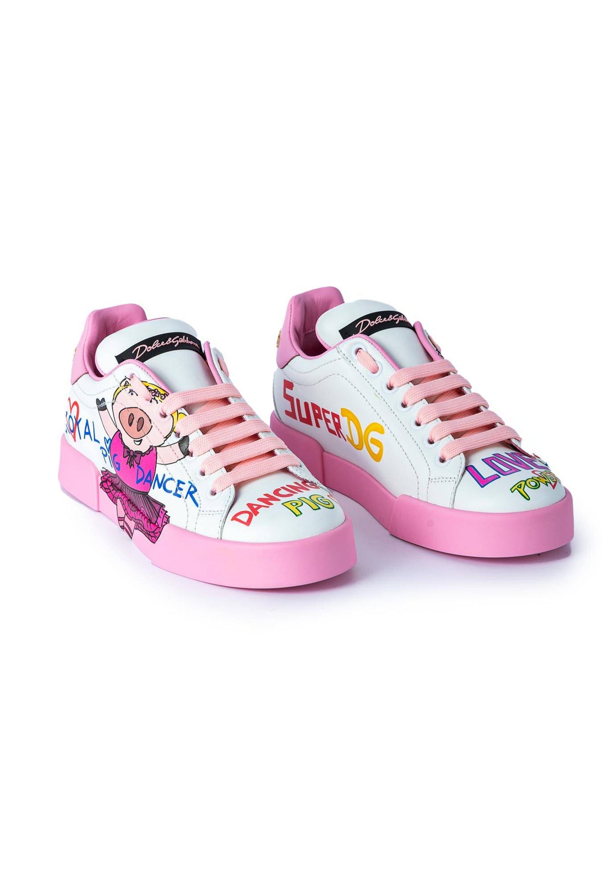 Dolce & Gabbana Women Portofino "Royal Pig" Sneakers