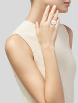 Liv Oliver 18K Rose Gold Pearl Statement Ring