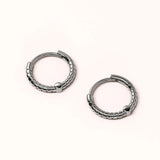 Solid 925 Sterling Silver Helical Huggie Earrings in Silver