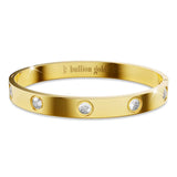 Boxed Royal Tassels & Gold Stainless Steel Bangle Set