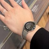 Krystal Couture Geometric Mineral Glass Feat Swarovski® Crystal Watch