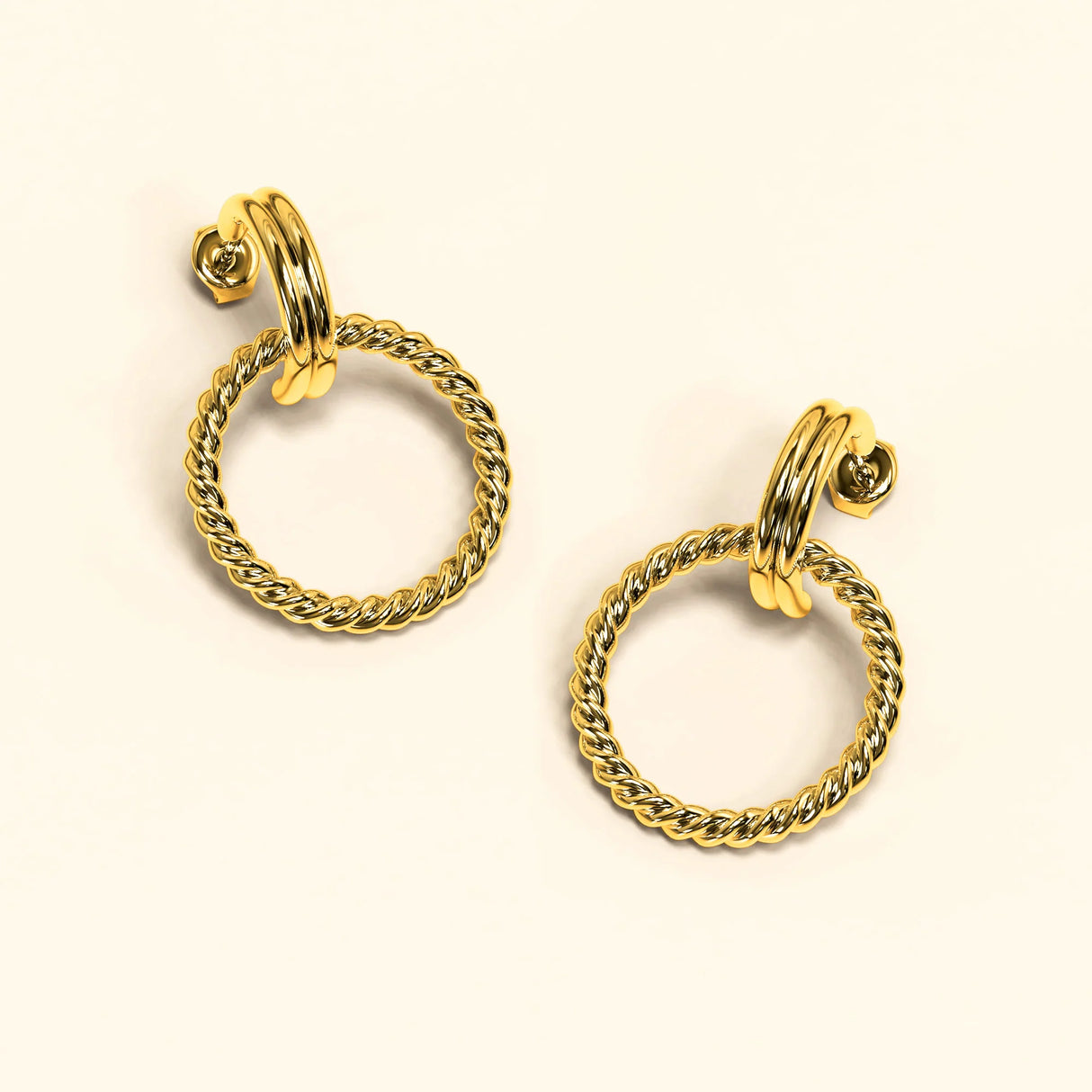 Bullion Gold Exquisite Round Gold Drop Earrings