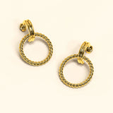 Bullion Gold Exquisite Round Gold Drop Earrings