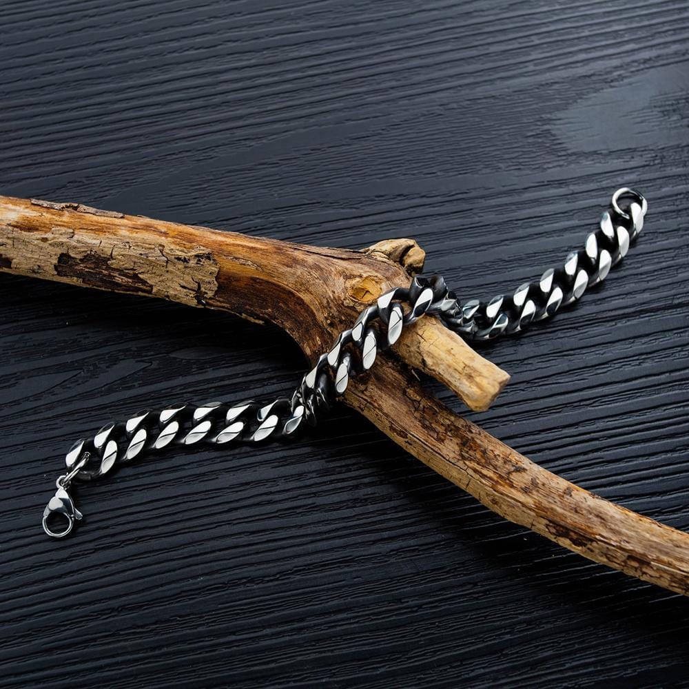 Bullion Gold Twisted White Gold Chain White Gold Layered Bracelet
