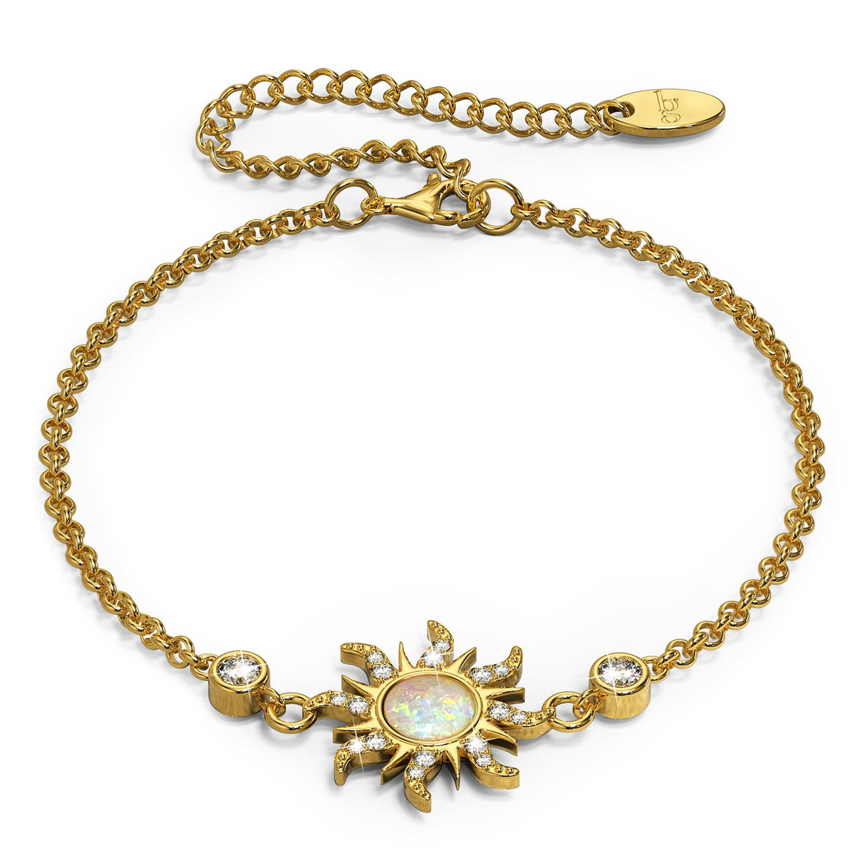 Bullion Gold Celestial Opal Sun Bracelet