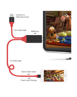 TODO Lightning Pin To Hdmi 1080P Adapter Cable Usb Charge Iphone Ipad Audio Video Lead Tv