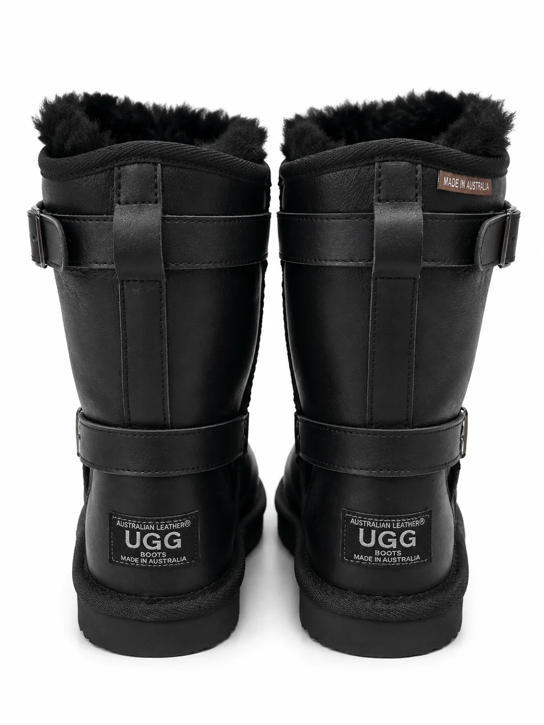 Australian Leather Ugg Classic Short Harness Leather - Black - AU5