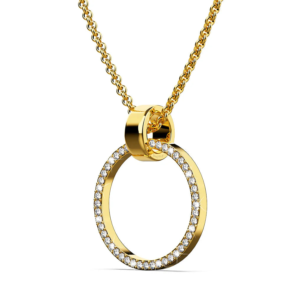 Krystal Couture Orbit of Charm Necklace Embellished with SWAROVSKI Crystal in Gold