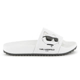 Karl Lagerfeld Girls Fete Musique D3 Aqua Slides - White