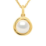 Pendant Double Knot Yellow Gold* - Natural White - Longueur 18 cm