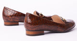 Bosccolo Womens Moccasin - Ginger Croco
